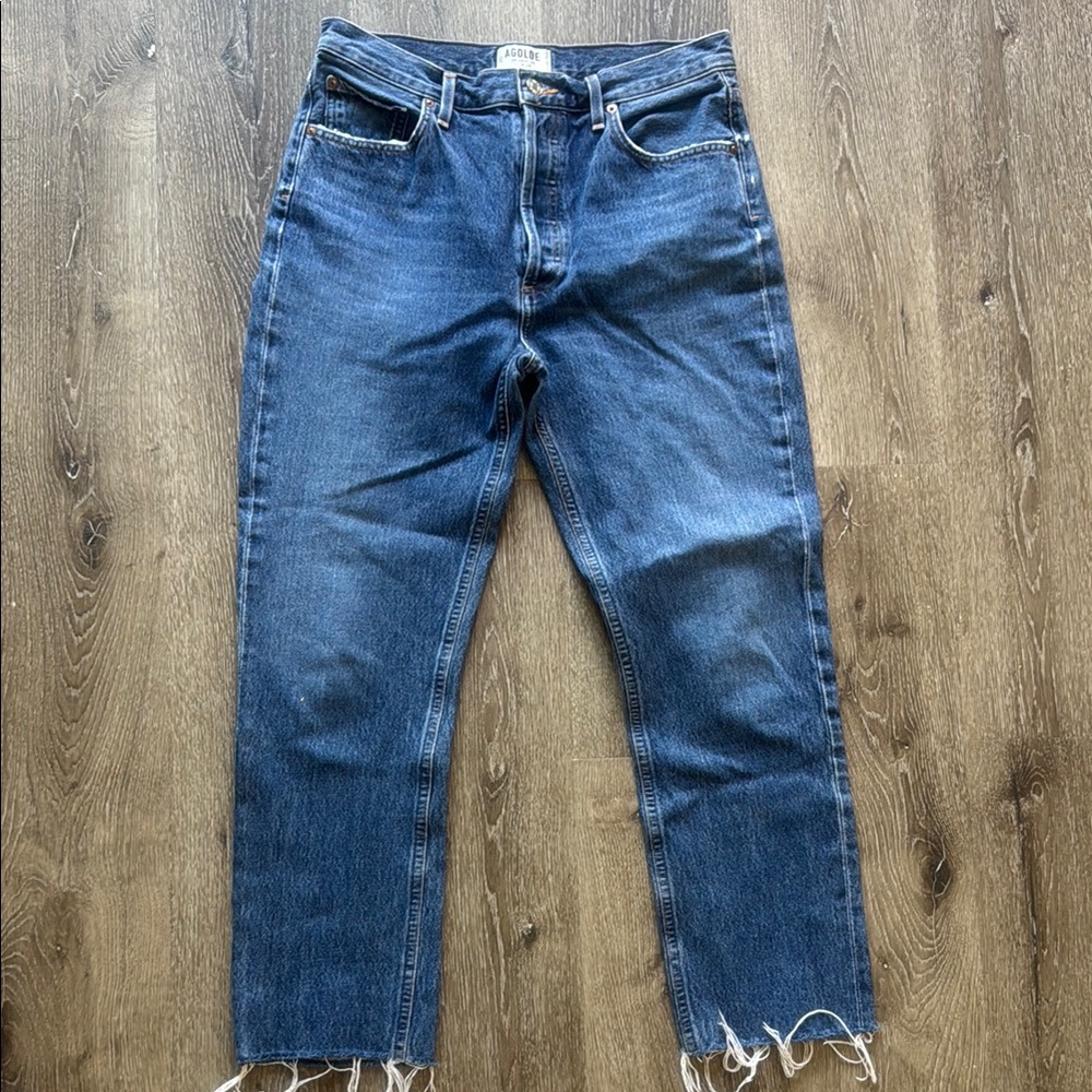Blue Boyfriend Jeans with Classic Fit